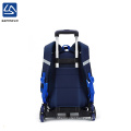 wholesale fashion leisure kids school bag with 6 wheels